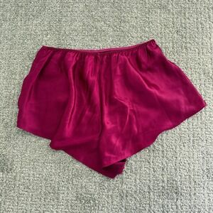 Vintage Erika Taylor Pink Silky Lounge Shorts Sleepwear Size Large‎ Fuschia